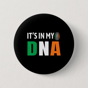It's In My Dna Ireland Irish Flag Gifts Men Women 6 Cm Round Badge