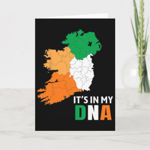 It's In My Dna Ireland Irish Flag Gifts Men Women Card