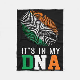 It's In My Dna Ireland Irish Flag Gifts Men Women Fleece Blanket