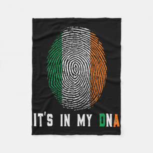 It's In My Dna Ireland Irish Flag Gifts Men Women Fleece Blanket