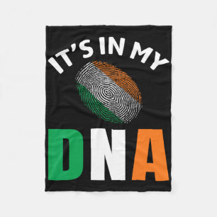 It's In My Dna Ireland Irish Flag Gifts Men Women  Fleece Blanket
