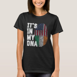 Its In My DNA Irish American Flag Proud Irish Amer T-Shirt