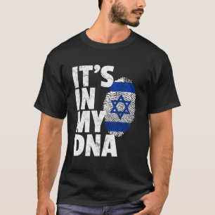 It'S In My Dna Israeli Israel Flag National Pride  T-Shirt