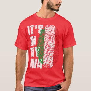 ITS IN MY DNA Italy Flag Boy Girl Gift T-Shirt