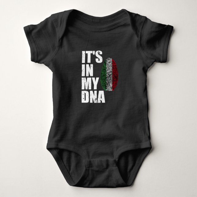 It's In My DNA Italy Italian Flag Baby Bodysuit (Front)