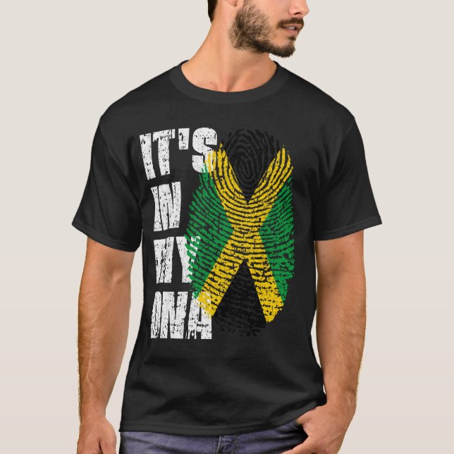 IT'S IN MY DNA Jamaica Flag Boy Girl Gift T-Shirt (Front)