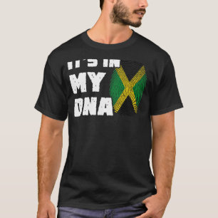 It's In My DNA Jamaica Flag Fingerprint Men Women T-Shirt
