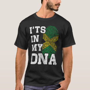 It's In My DNA Jamaican Fingerprint Proud Jamaica  T-Shirt