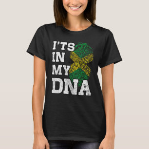 It's In My DNA Jamaican Fingerprint Proud Jamaica  T-Shirt