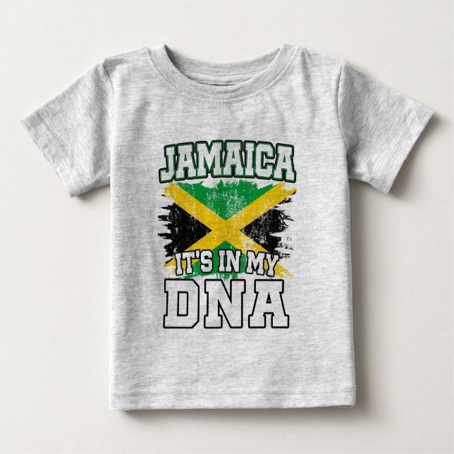 It's In My DNA Jamaican Pride Jamaica Flag Lover Baby T-Shirt (Front)