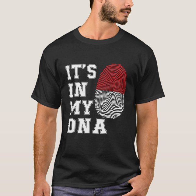 It's In My DNA Java Proud Gift Indonesia Flag T-Shirt (Front)