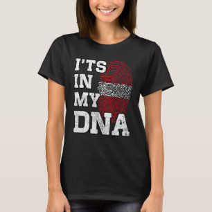 It's In My DNA Latvian Fingerprint Proud Latvia Fl T-Shirt