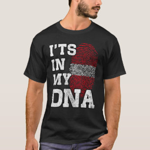 It's In My DNA Latvian Fingerprint Proud Latvia Fl T-Shirt