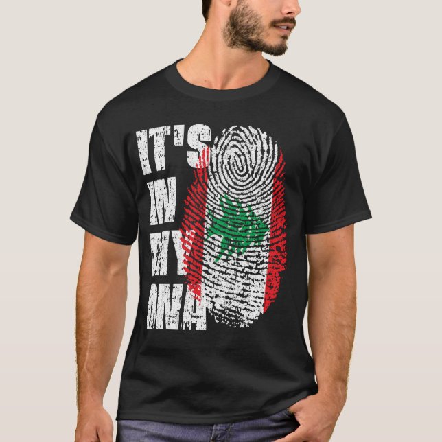 IT'S IN MY DNA Lebanon Flag Boy Girl Gift T-Shirt (Front)