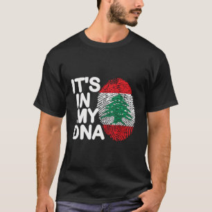 It'S In My Dna Lebanon Flag Lebanese Roots Lebanon T-Shirt