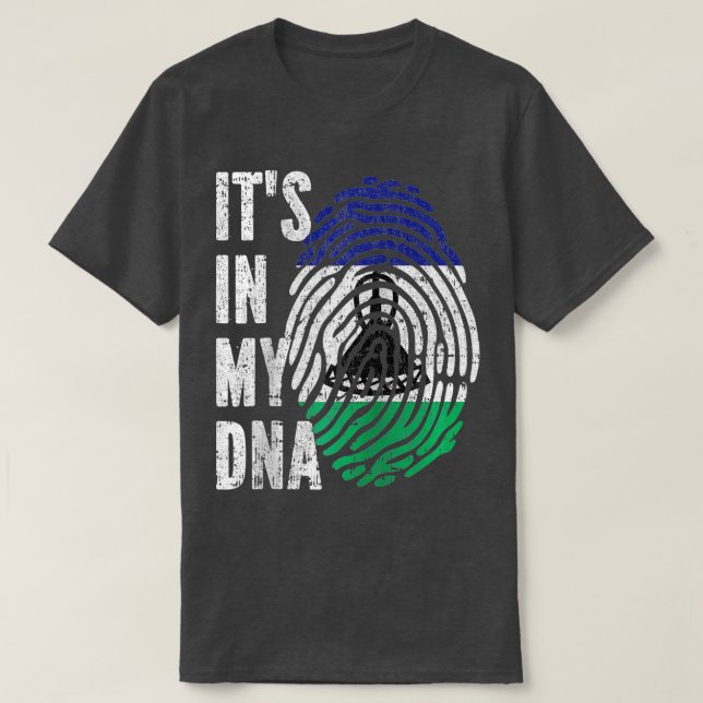 ITS IN MY DNA Lesotho Flag Basotho Raglan Baseball T-Shirt (Design Front)