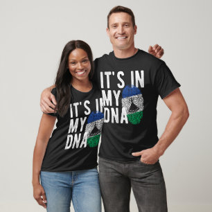 It's in my DNA Lesotho Flag Fingerprints T-Shirt