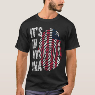 IT'S IN MY DNA Liberia Flag Men Women Kids T-Shirt