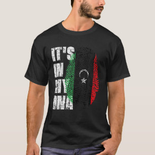 IT's IN MY DNA Libya Flag Libyan T-Shirt