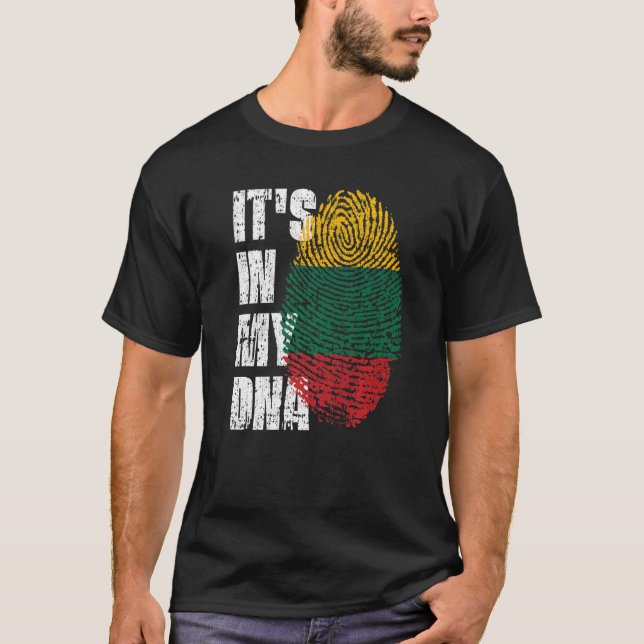 It's In My Dna Lithuania Flag Lithuanian T-Shirt (Front)
