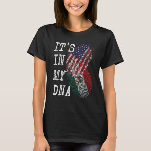 IT'S IN MY DNA Mexican American Fingerprint Flag U T-Shirt