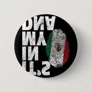 It's In My Dna Mexican Mexico Flag Cinco De Mayo S 6 Cm Round Badge
