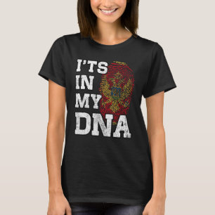 It's In My DNA Montenegrin Fingerprint Proud Monte T-Shirt