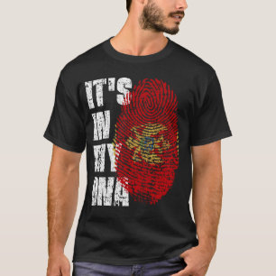 IT'S IN MY DNA Montenegro Flag Boy Girl Gift T-Shirt