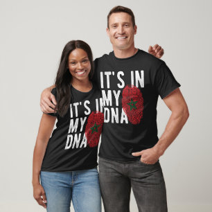 It's in my DNA Morocco Flag Fingerprints T-Shirt