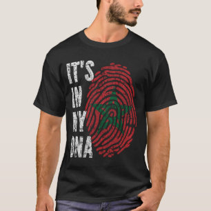 IT'S IN MY DNA Morocco Flag Men Women Kids T-Shirt