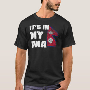 It's In My DNA Nepal Flag Fingerprint Men Women T-Shirt
