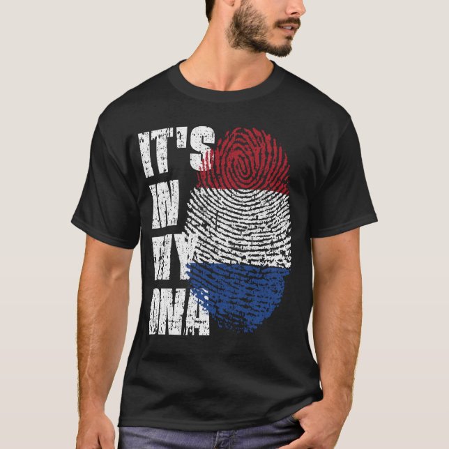 IT'S IN MY DNA Netherlands Flag Boy Girl Gift T-Shirt (Front)