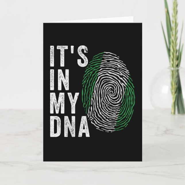 It's In My DNA - Nigeria Flag Card (Front)