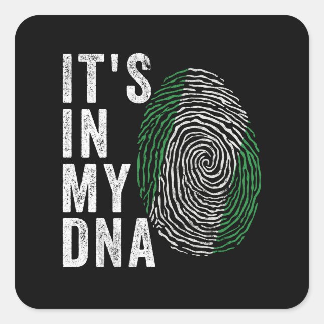 It's In My DNA - Nigeria Flag Square Sticker (Front)