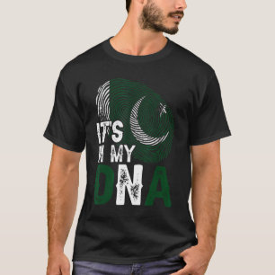 It's In My Dna Pakistan Flag Fingerprint Patriotic T-Shirt
