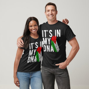 It's in my DNA Palestine Flag Fingerprints T-Shirt