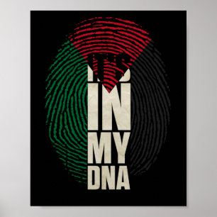 It's In My DNA Palestinian Arabic Palestine Flag Poster