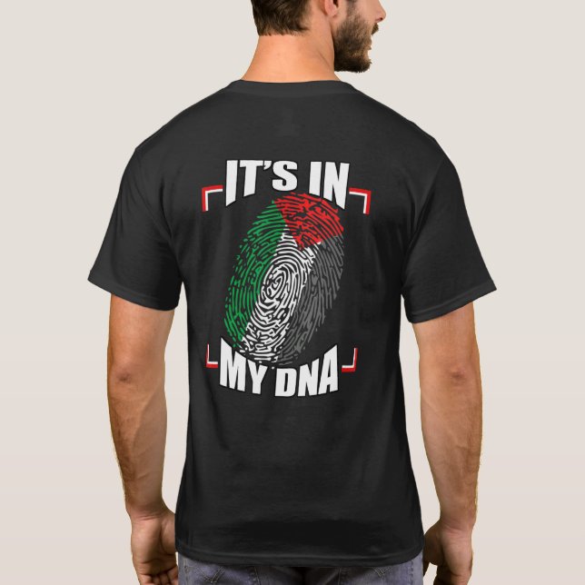 Its In My Dna Palestinian Arabic Palestine Flag T-Shirt (Back)