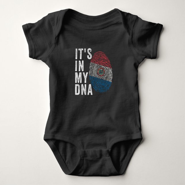It's In My DNA - Paraguay Flag Baby Bodysuit (Front)