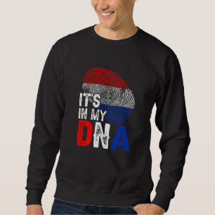 It's In My Dna Paraguay Flag Fingerprint Patriotic Sweatshirt