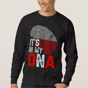 It's In My Dna Poland Flag Fingerprint Patriotic Sweatshirt