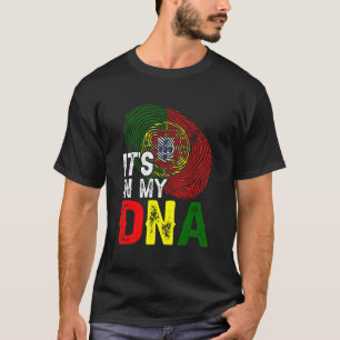 It's In My Dna Portugal Flag Fingerprint Patriotic T-Shirt