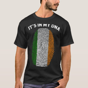 It's in my DNA Proud Ireland Flag Irish Fingerprin T-Shirt