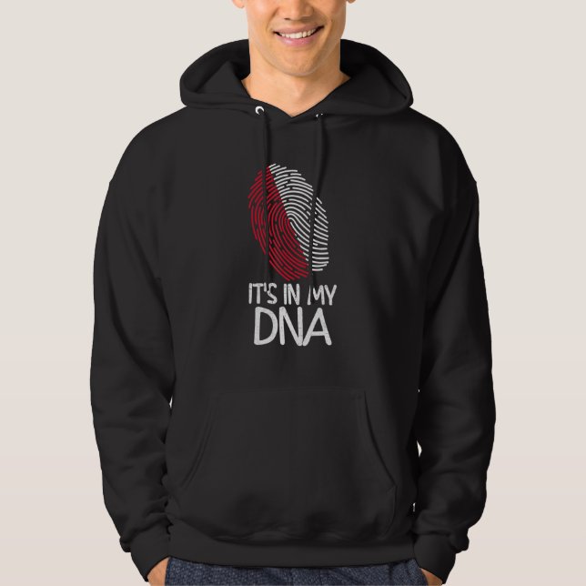 It's In My DNA   Proud Polish Flag Fingerprint Hoodie (Front)
