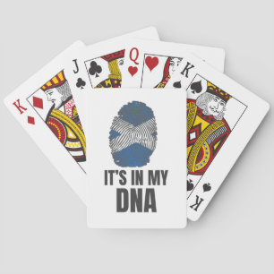 It's In My DNA Proud To Be From Scotland Gift Playing Cards