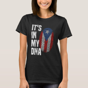 IT'S IN MY DNA Puerto Rico Flag Puerto Rican Pride T-Shirt