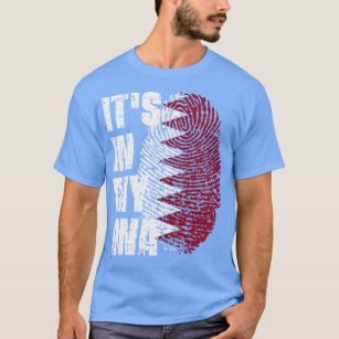 ITS IN MY DNA Qatar Flag Boy Girl Gift T-Shirt