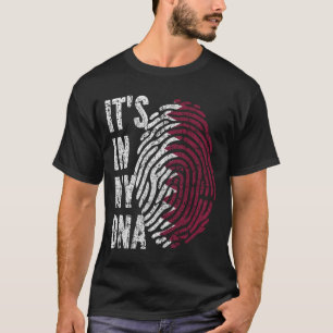 IT'S IN MY DNA Qatar Flag Men Women Kids T-Shirt