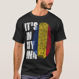 IT'S IN MY DNA Romania Flag Boy Girl Gift T-Shirt