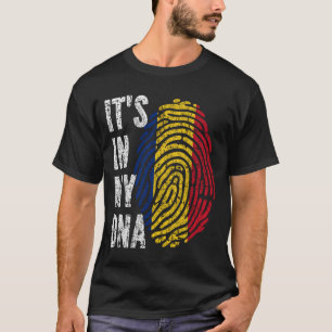 IT'S IN MY DNA Romania Flag Men Women Kids T-Shirt